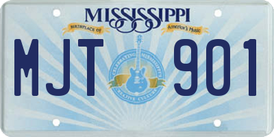 MS license plate MJT901