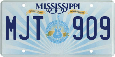 MS license plate MJT909