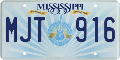 MS license plate MJT916