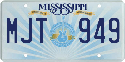 MS license plate MJT949
