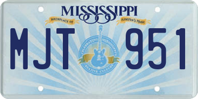 MS license plate MJT951