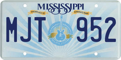 MS license plate MJT952