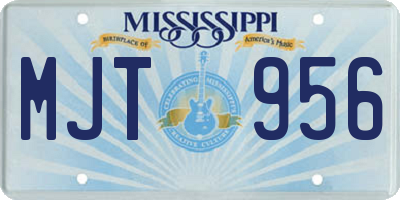 MS license plate MJT956
