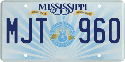 MS license plate MJT960