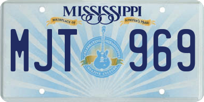 MS license plate MJT969