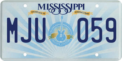 MS license plate MJU059