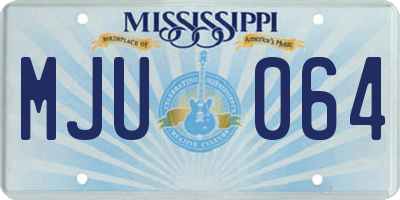 MS license plate MJU064