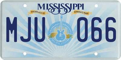 MS license plate MJU066