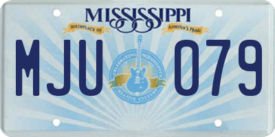 MS license plate MJU079