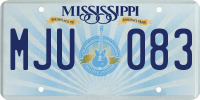 MS license plate MJU083