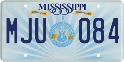 MS license plate MJU084