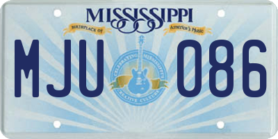 MS license plate MJU086