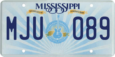 MS license plate MJU089
