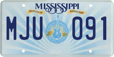 MS license plate MJU091
