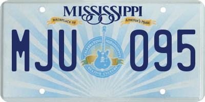 MS license plate MJU095