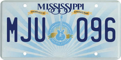 MS license plate MJU096