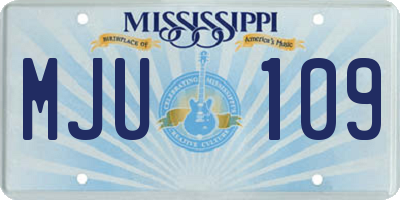 MS license plate MJU109