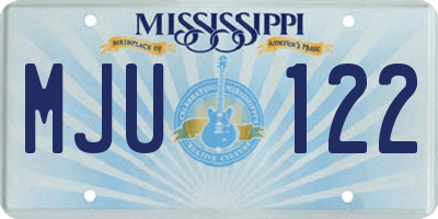 MS license plate MJU122