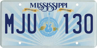 MS license plate MJU130