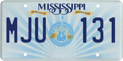 MS license plate MJU131