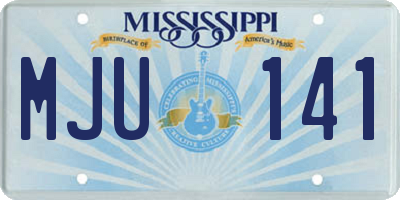 MS license plate MJU141