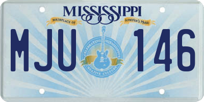 MS license plate MJU146