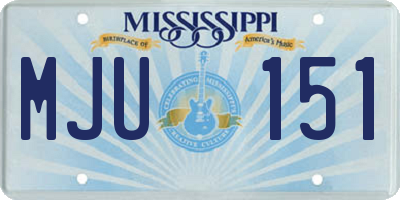 MS license plate MJU151
