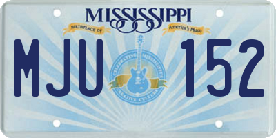 MS license plate MJU152
