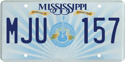 MS license plate MJU157