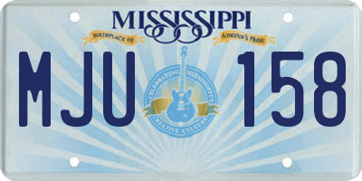 MS license plate MJU158
