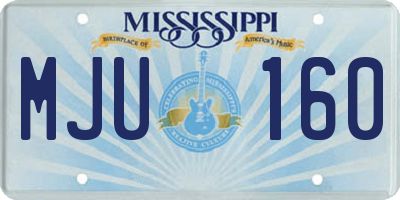 MS license plate MJU160