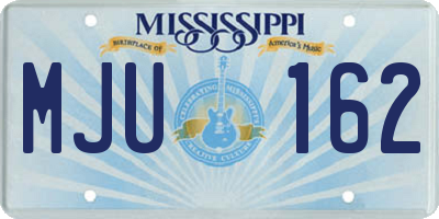 MS license plate MJU162