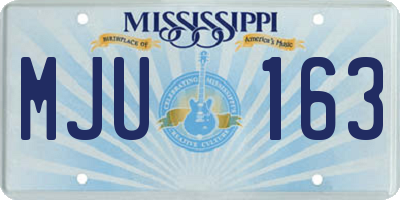 MS license plate MJU163