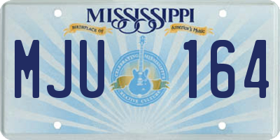 MS license plate MJU164