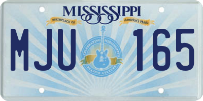 MS license plate MJU165