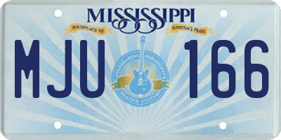 MS license plate MJU166