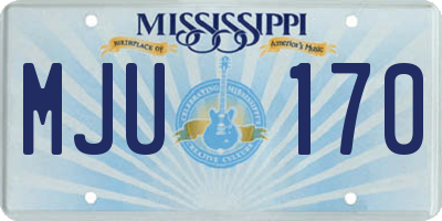 MS license plate MJU170