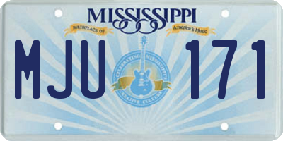 MS license plate MJU171