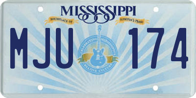 MS license plate MJU174