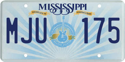 MS license plate MJU175