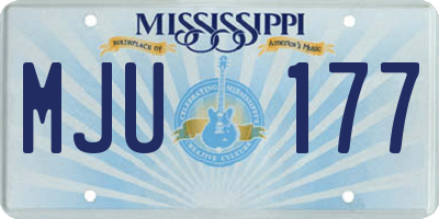 MS license plate MJU177