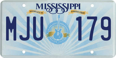 MS license plate MJU179