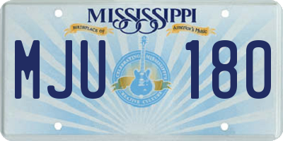 MS license plate MJU180