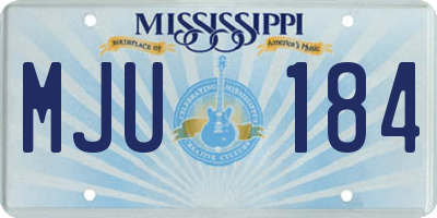 MS license plate MJU184