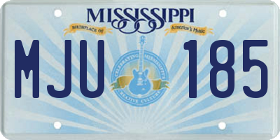 MS license plate MJU185