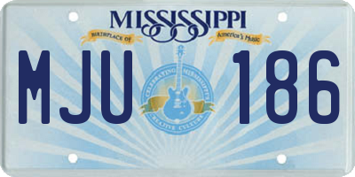 MS license plate MJU186