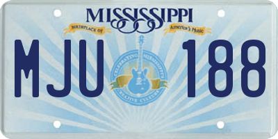 MS license plate MJU188
