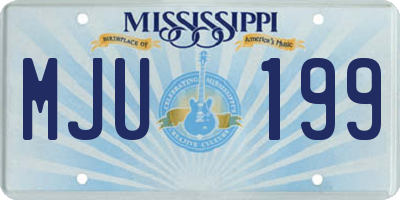 MS license plate MJU199