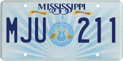 MS license plate MJU211