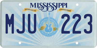 MS license plate MJU223
